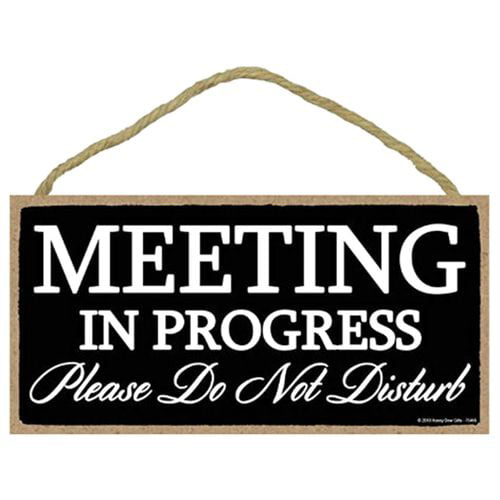 Medium 4 x 8 Conference Room Victorian Door/Wall Sign Brushed Gold 